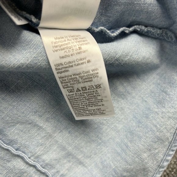 J.Crew Small Womens Top Button Down Chambray Long Sleeve Blouse - Picture 9 of 12